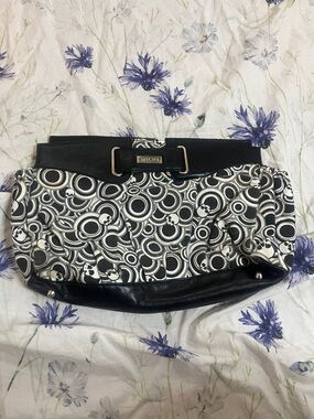 Miche Black and White Circle & Skull Print Purse Panel